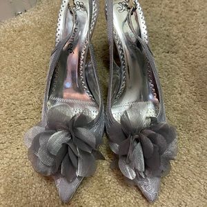 Silver sling back shoes. J.Renee size 11.